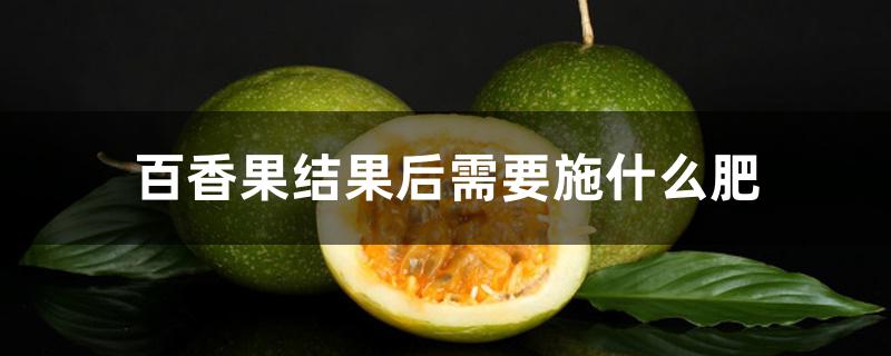 百香果结果后需要施什么肥 百香果结果后需要施什么肥